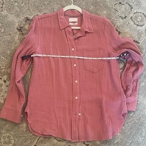 NWT J Crew Double Gauze Button Down Shirt Weathered Rose Size 6